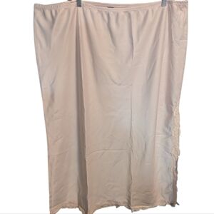 Wild Fable Skirt Maxi Lace Trim 3X Side Slit Stretchy Waist W-275